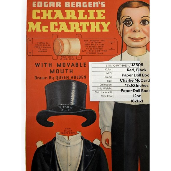 Edgar Bergan's Charlie McCarthy Paper Doll Book #995 (Whitman, 1938) - Picture 7 of 7
